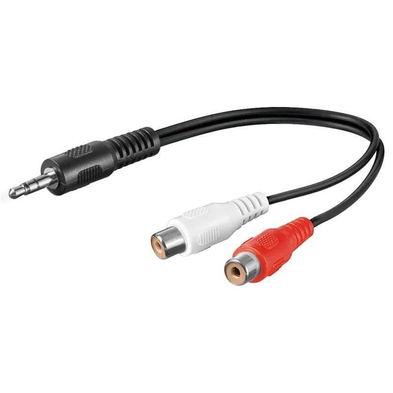 Cavo audio stereo 2 RCA F a jack 3.5 mm M 1.5m - Goobay ICOC 035-NC-20