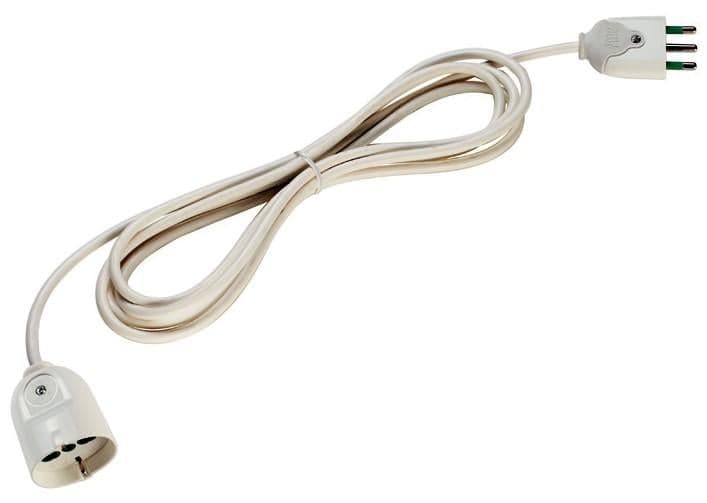 Cavo Prolunga di Alimentazione con Presa Bipasso Italo/Tedesca 3m Bianco - FME ICOC 039-NC-03