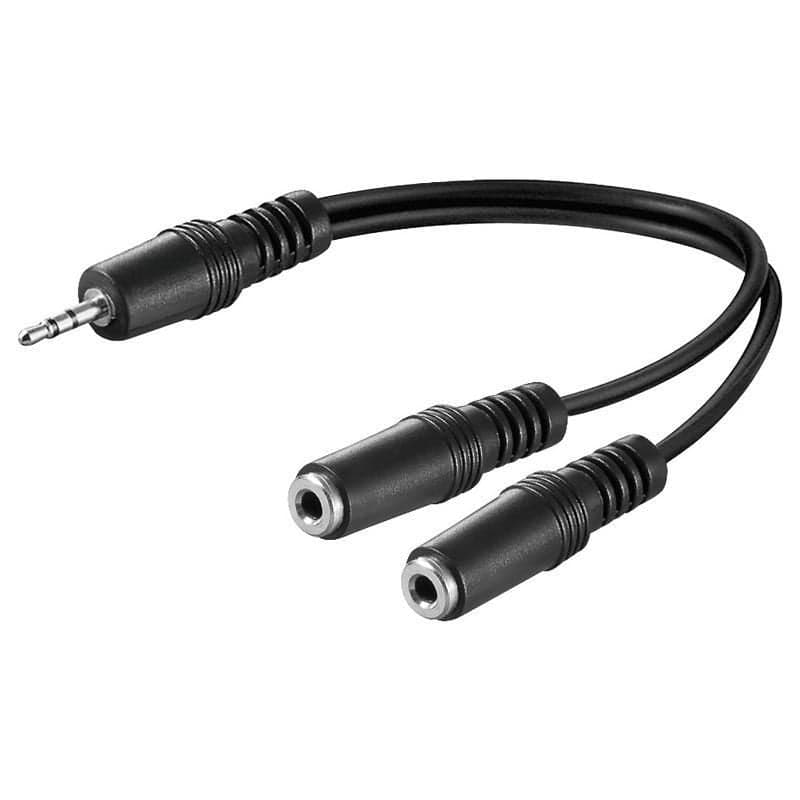 Cavo Sdoppiatore Stereo Jack 3.5 mm 20 cm - Goobay ICOC 05-SB-HP-020