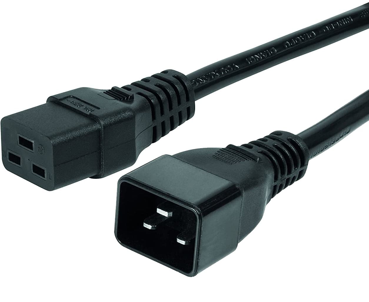 Cavo Prolunga Alimentazione C19 Femmina a C20 Maschio 2,0m Nero - Manhattan ICOC 065-NC