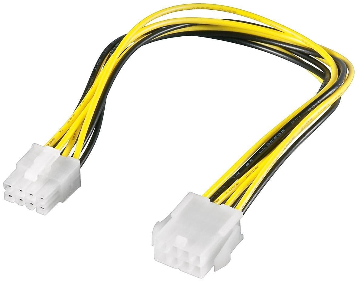 Cavo prolunga EPS 12V 8 pin M/F 24 cm - Goobay ICOC 087-NC