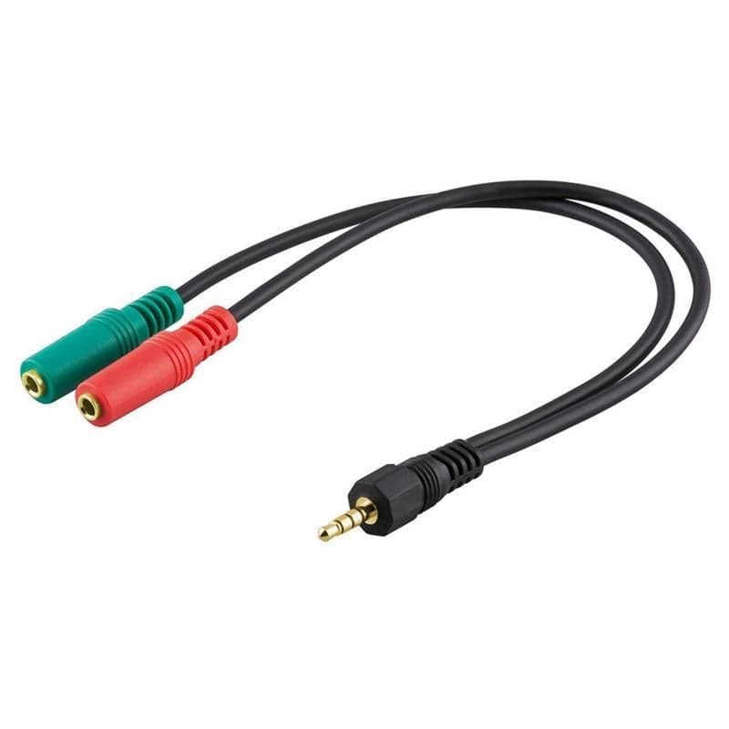 Cavo Sdoppiatore Microfono Cuffia jack 3,5 mm per Smartphone e Notebook - Manhattan ICOC 11-SB-HP