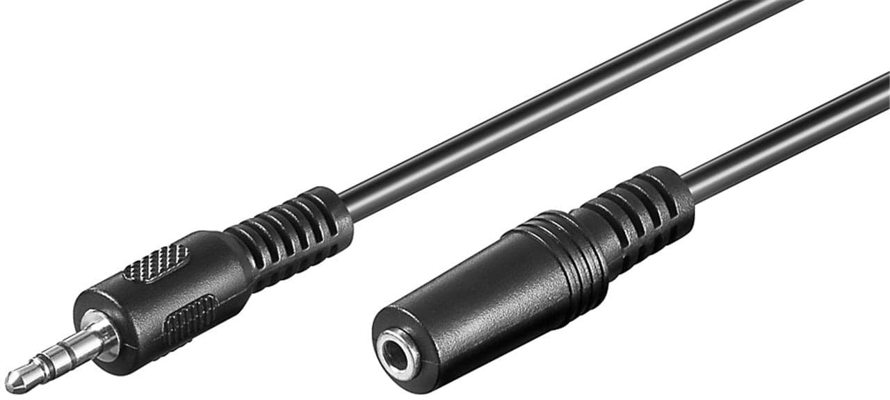 Cavo Prolunga Stereo 3.5 mm M/F 3Pin 10m Nero - Goobay ICOC 21-SB-HP