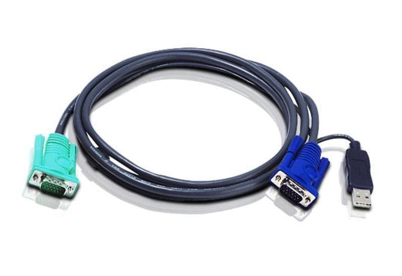 Cavo per KVM 15 HD Poli a 15 Poli e USB 3m - Aten ICOC 2L-5203U