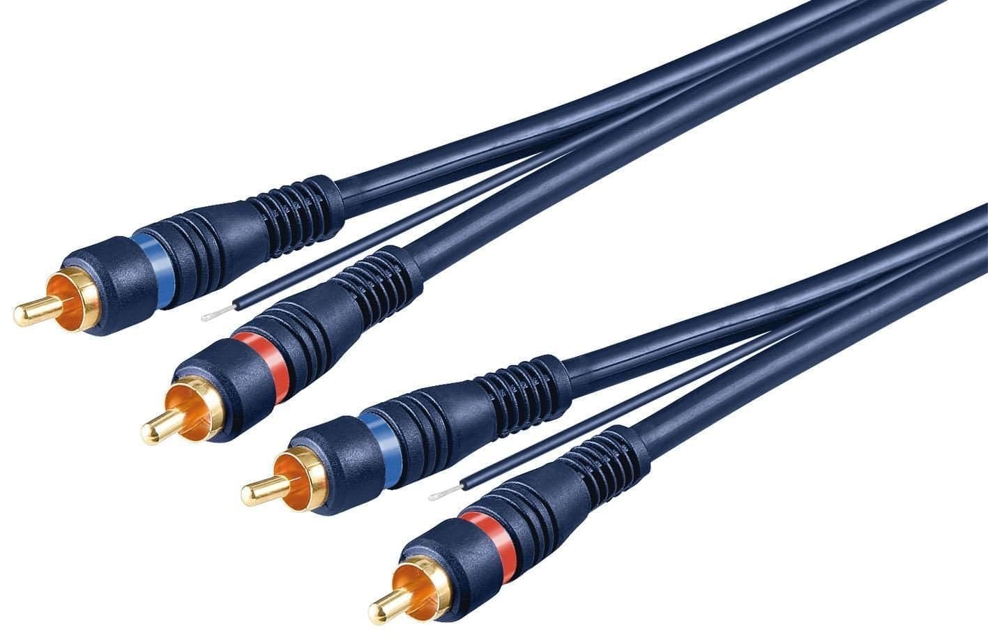 Cavo audio video 2 RCA M/M 5 m blu - Goobay ICOC 2RCA-MM-50B