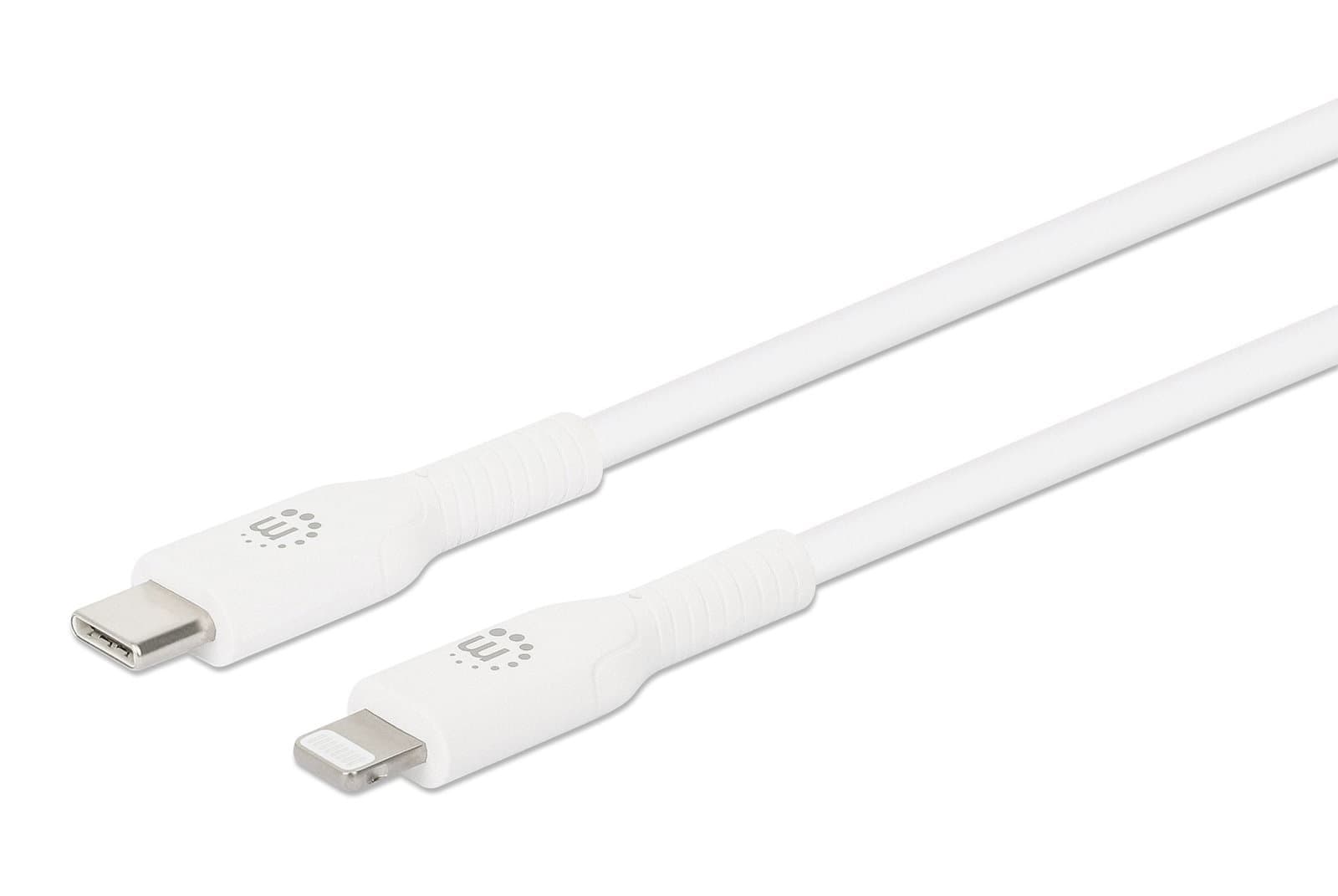 Cavo ricarica e sincronizzazione USB-C a Lightning 0,5m bianco - Manhattan ICOC APP-8BB05WH