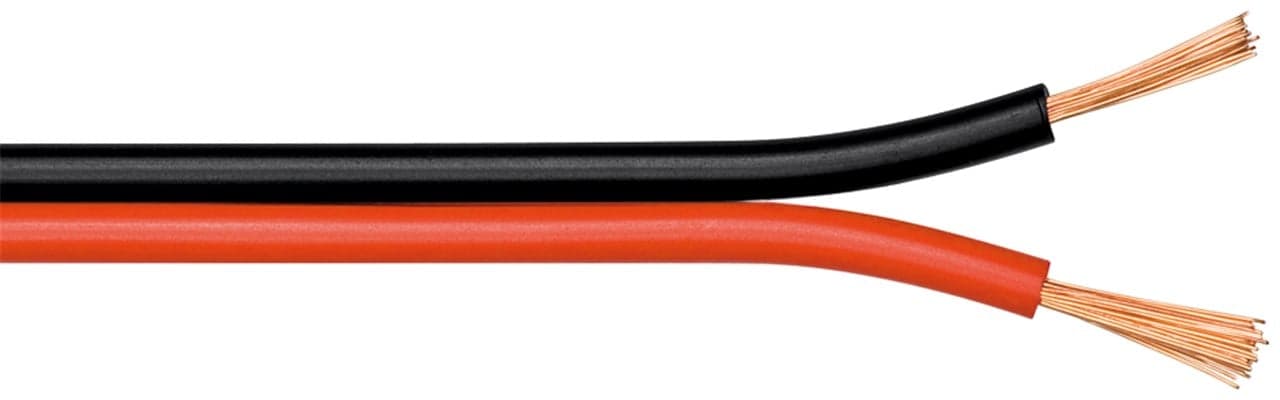 Cavo Audio per diffusori acustici Nero/rosso 1,5 mm² matassa 100m - Goobay ICOC AU-RN15