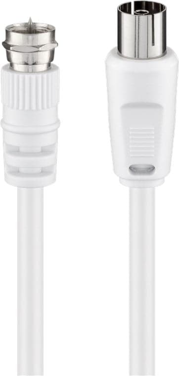 Cavo Antenna TV F/IEC M/F 1,5m bianco - Goobay ICOC AV-352