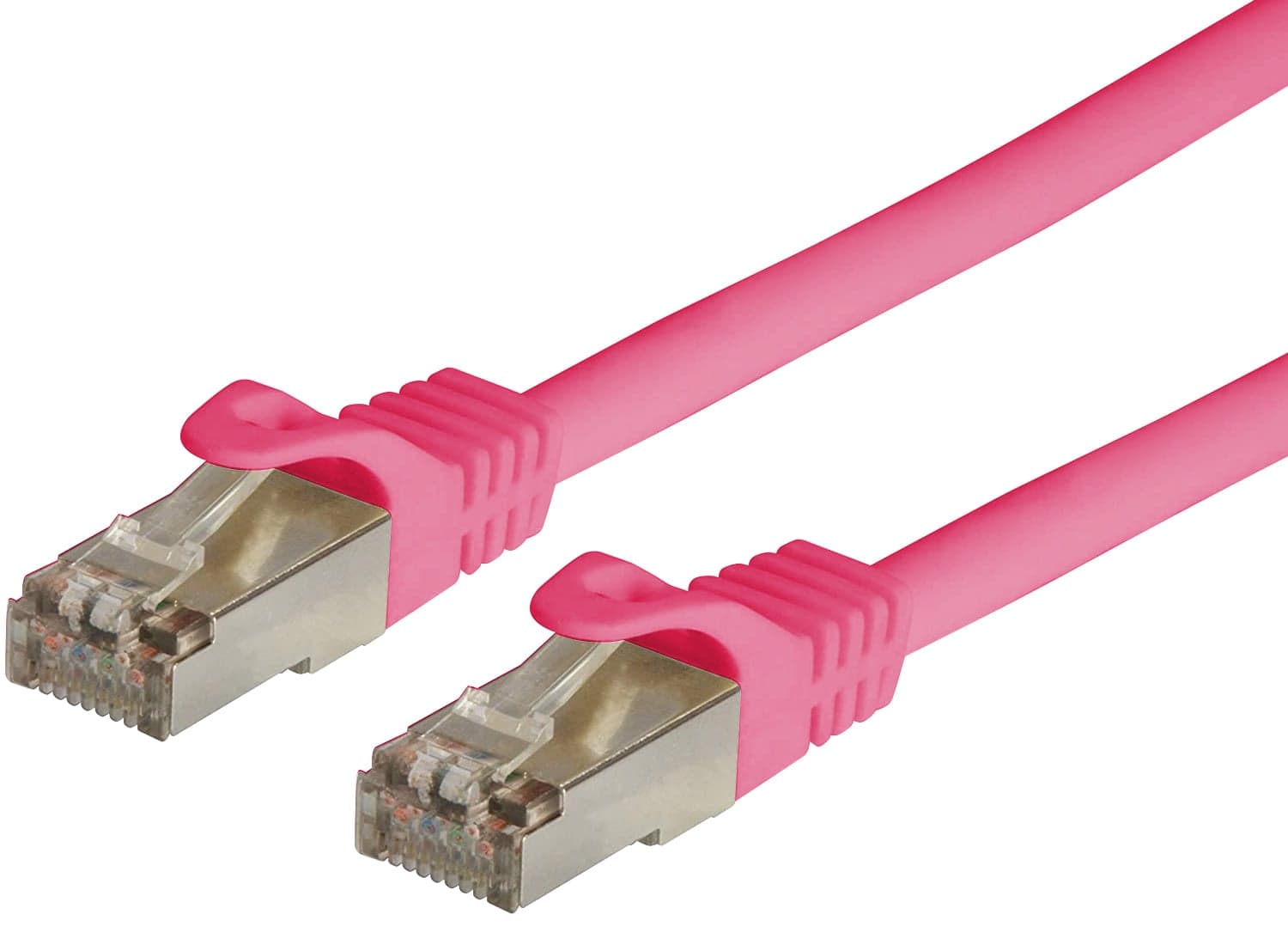 Cavo di rete patch CCA schermato Cat6 F/UTP rosa 0,5m bulk - Techly Professional ICOC CCA6F-005-PK