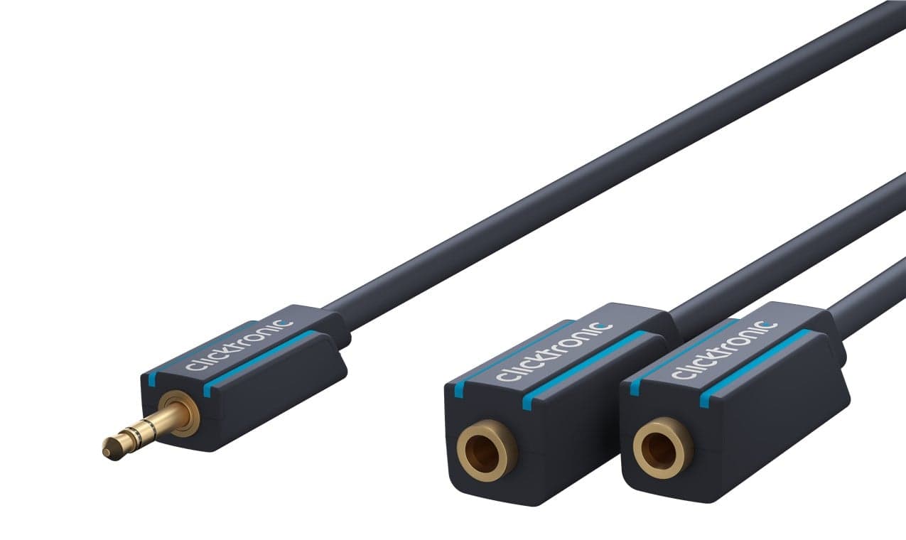 Cavo Sdoppiatore Stereo Jack 3,5 mm 10 cm - Clicktronic ICOC CLC-JA2-001