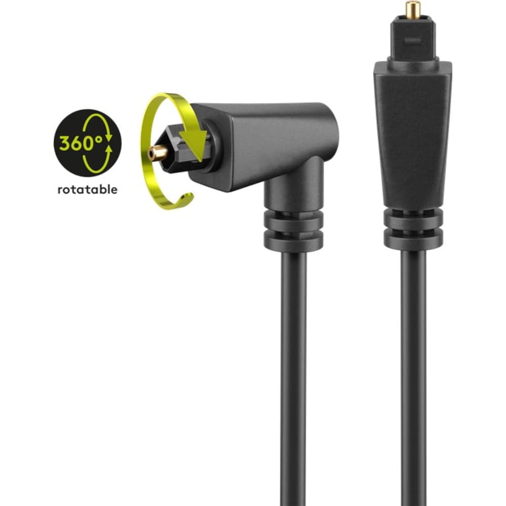 Cavo Audio Digitale Toslink Angolato e Girevole M/M 2m - Goobay ICOC DAC-310R9