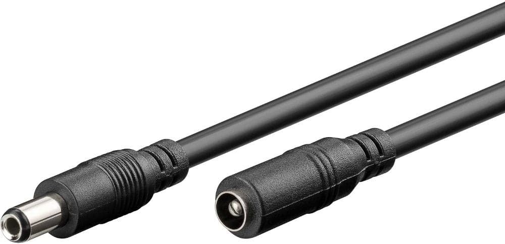 Cavo Prolunga Alimentazione DC 2.5mm 3m Nero - Goobay ICOC DC25-030