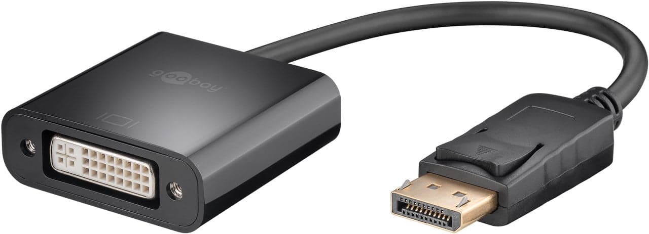 Cavo Adattatore DisplayPort Maschio a DVI-D Femmina 20 cm Nero - Goobay ICOC DSP-C-002F