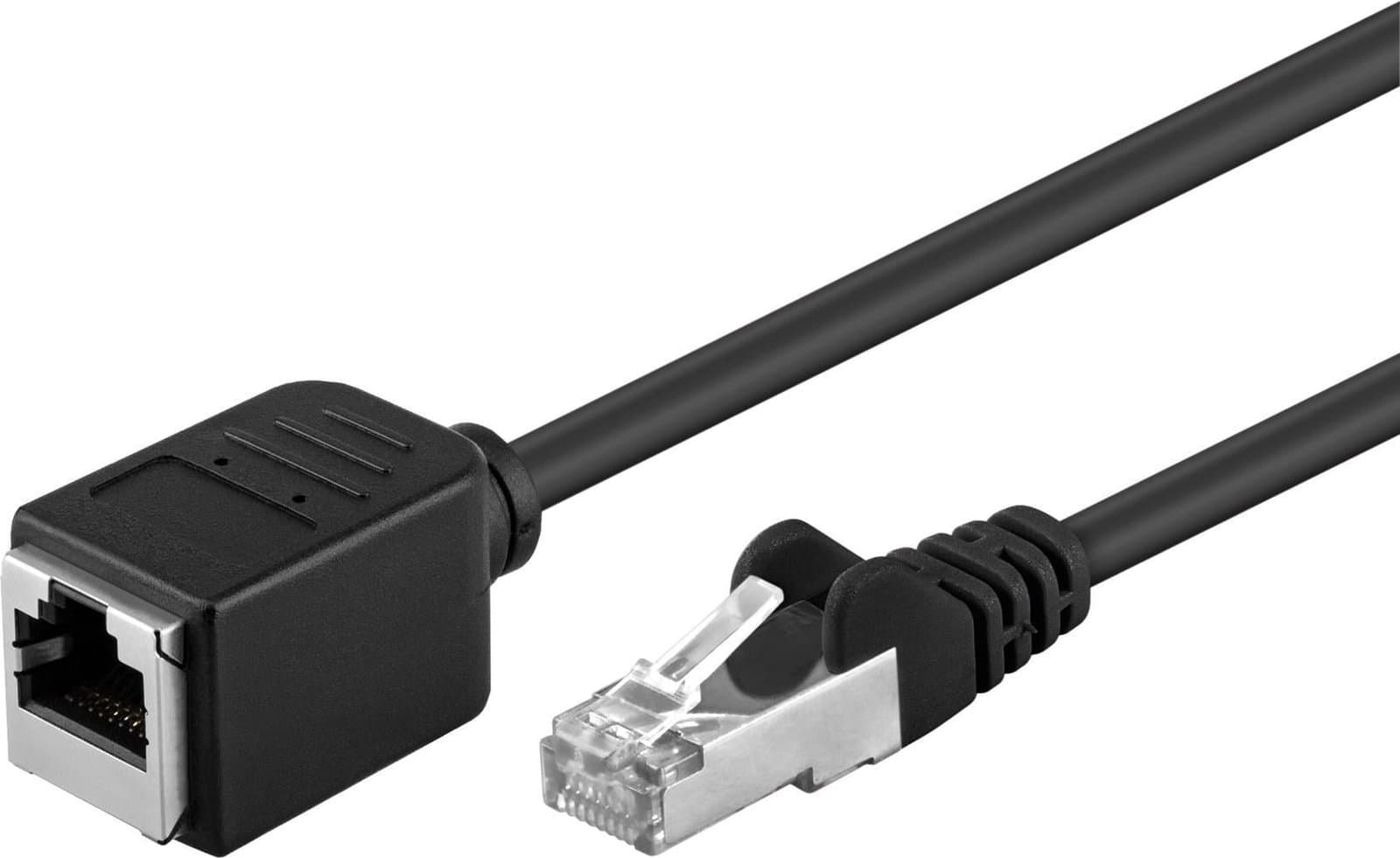 Prolunga di rete Patch in Rame F/UTP Cat5e 10m Nero - Goobay ICOC F5E-100-EXT