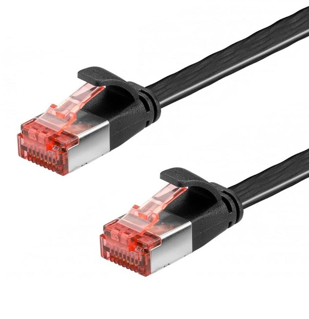 Cavo di Rete Patch Piatto Cat6 U/FTP 5m Nero - Goobay ICOC F6-FL-050BK