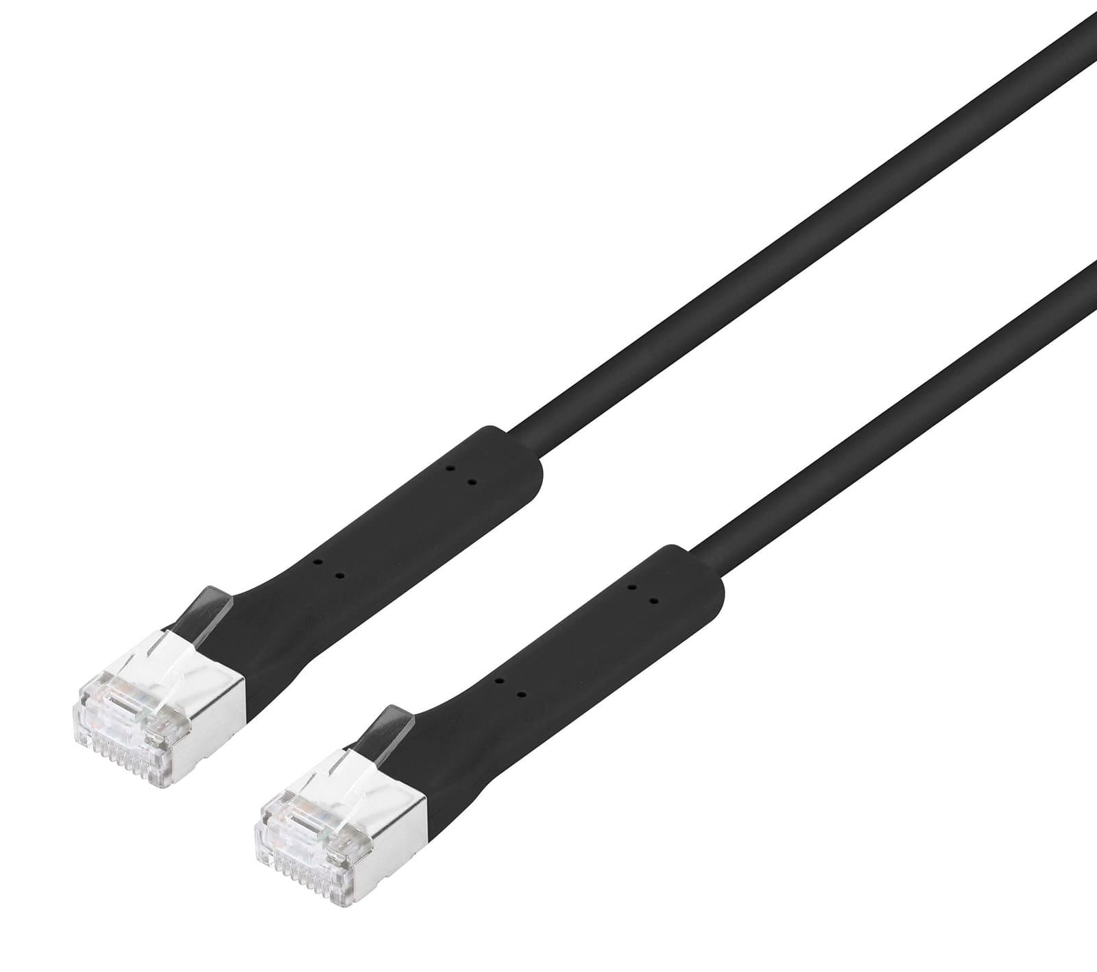 Cavo di rete Patch in Rame Cat6A F/FTP Pieghevole FlexiBoot Slim Nero 0,5m - Intellinet ICOC F6A-BD-005B