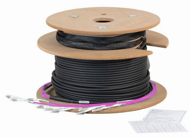 Cavo Fibra Ottica Multimodale 4 Fibre OM4 Dca LC/LC 50/125 100m - OEM ICOC FO-4-100LC-OM4T