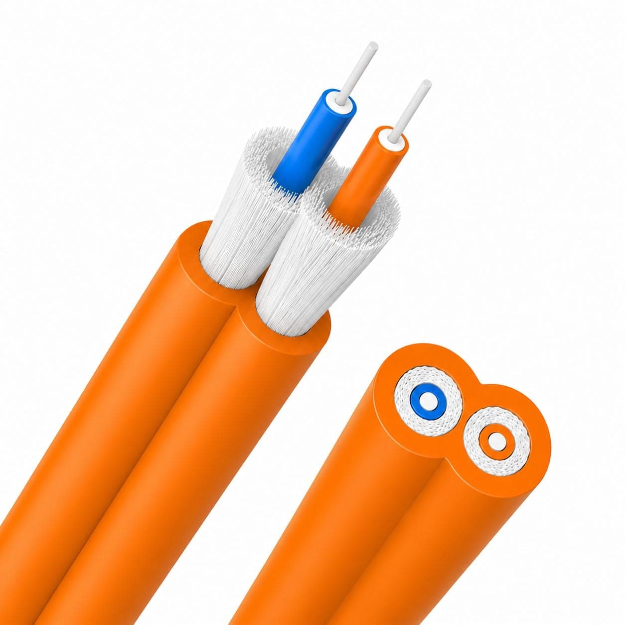 Cavo Zip Cord 2 Fibre Multimodale 50/125 OM2 2.9x5.8 mm Arancione - ICOC FOIRL-BF/50