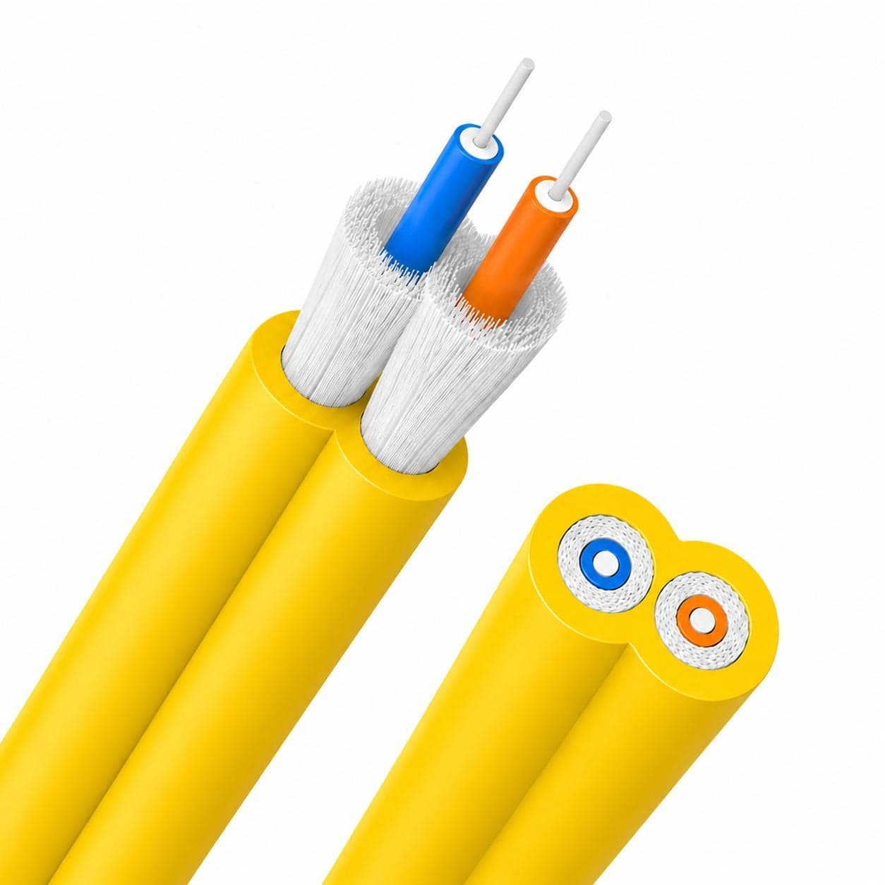 Cavo Zip Cord 2 Fibre Monomodale 9/125 OS2 2.9x5.8 mm Giallo - ICOC FOIRL-BF/9