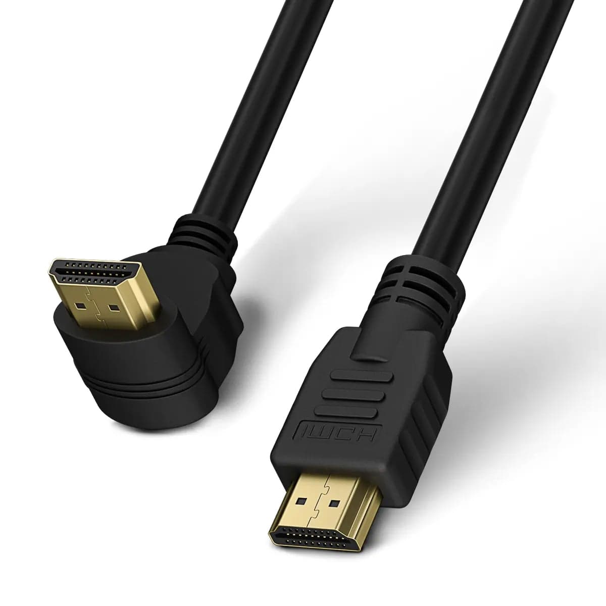 Cavo HDMI High Speed con Ethernet A/A M/M Angolato 90° 1m - Techly ICOC HDMI-4-010NE9
