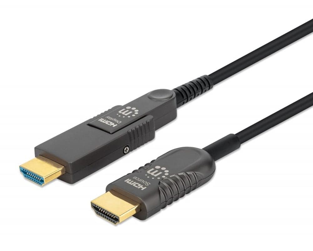 Cavo HDMI attivo in fibra ottica con connettore staccabile 50m - Manhattan ICOC HDMI-AOC-050