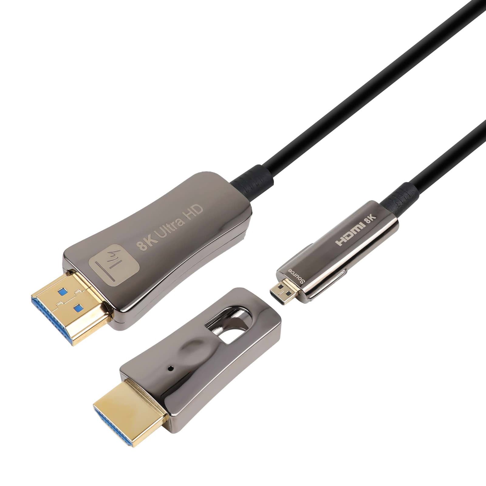 Cavo HDMI A/A Micro HDMI Active Optical Cable in Fibra Ottica 8K 20m - Techly ICOC HDMI-HY2D8-020