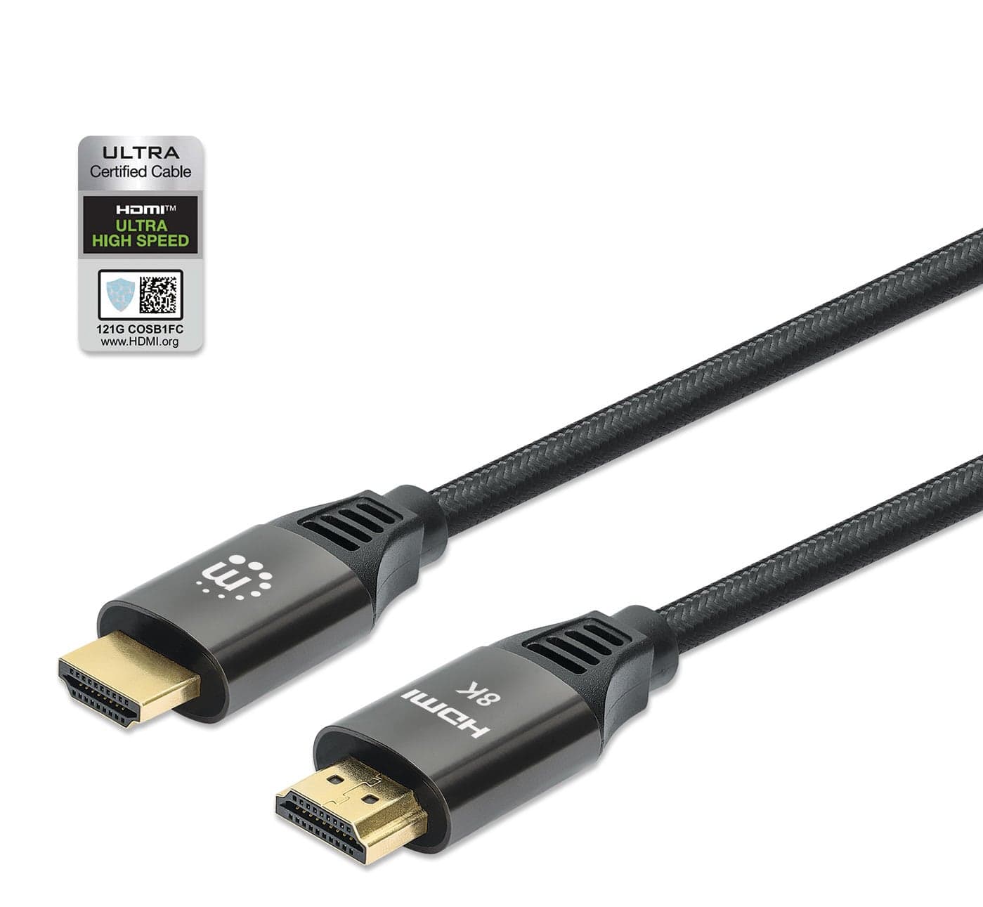 Cavo HDMI con Ethernet Ultra HD 8K@60Hz eARC 1m - Manhattan ICOC HDMI21-8-010MH