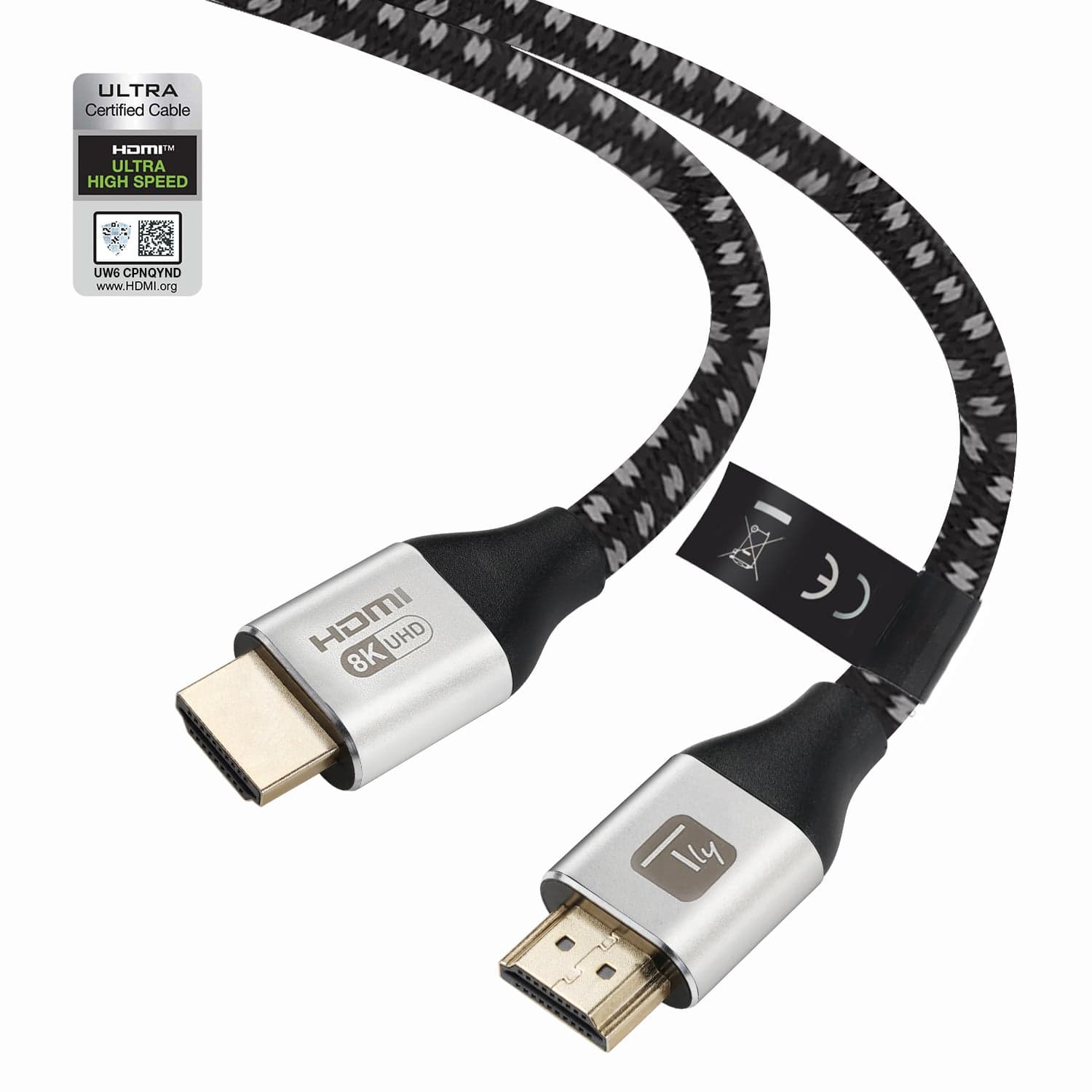 Cavo HDMI Ultra High Speed 48Gbps Maschio/Maschio 8K@60Hz Certificato 1m - Techly ICOC HDMI21-8-010T