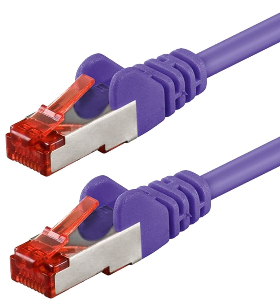 Cavo di rete Patch in rame Cat6 Viola SFTP LSZH 10m - Goobay ICOC LS6-100VLG