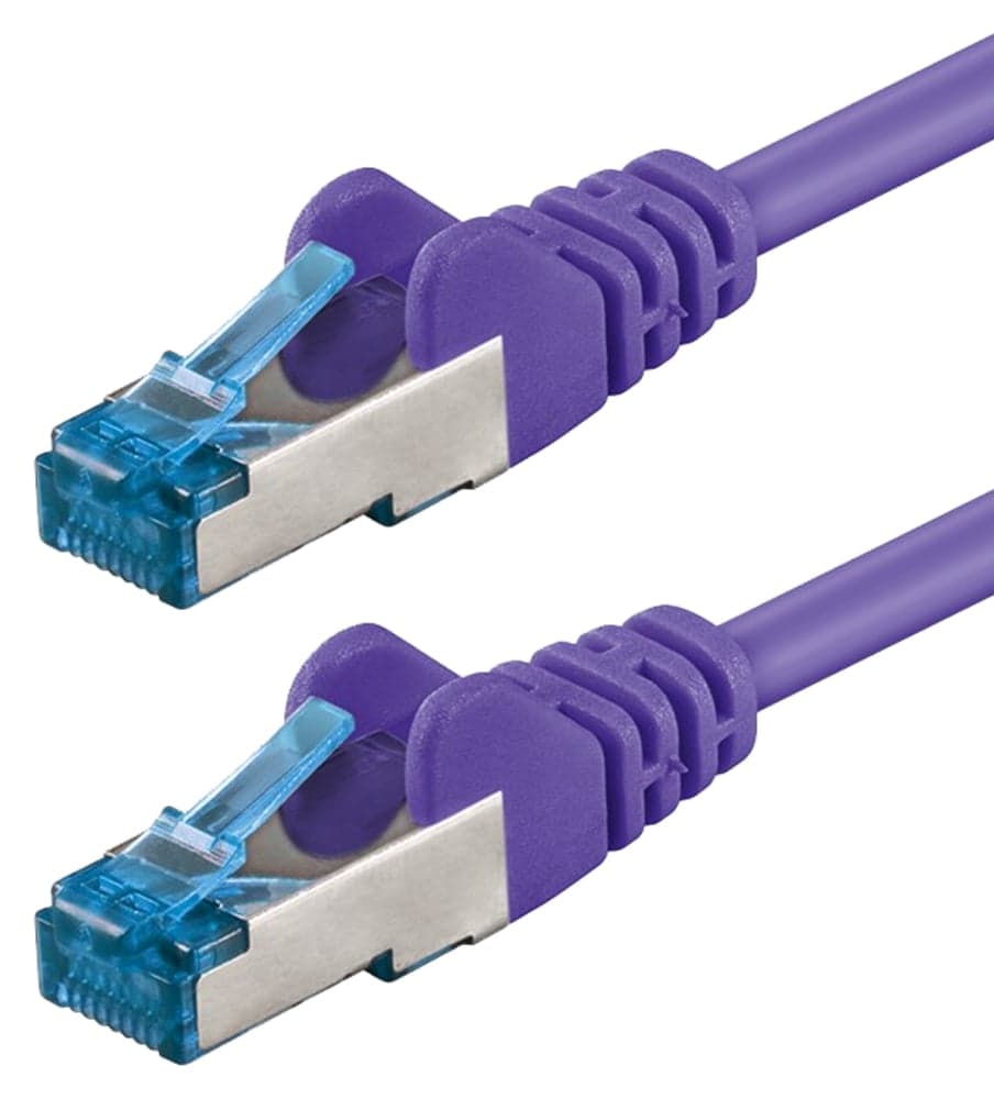 Cavo di Rete Patch Cat6A S/FTP LSZH 1m Viola - Goobay ICOC LS6A-010-VLG