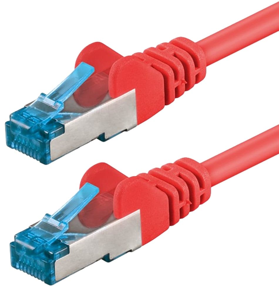 Cavo di rete Patch Cat6A Rosso S/FTP LSZH 2m - Goobay ICOC LS6A-020-REG