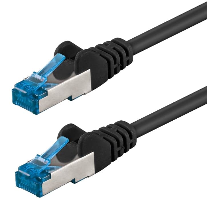 Cavo di Rete Patch Cat6A S/FTP LSZH 15m Nero - Goobay ICOC LS6A-150-BKG