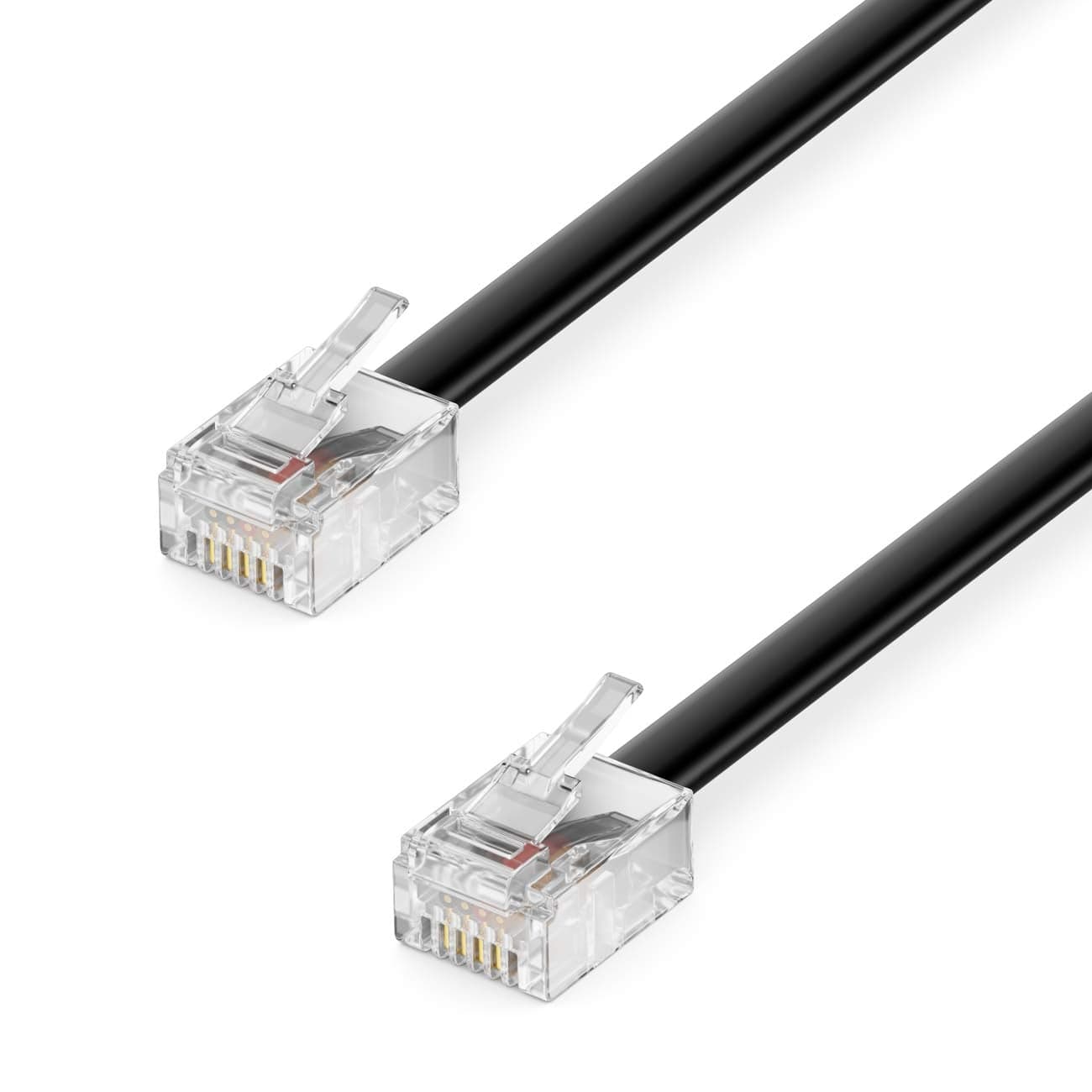 Cavo Telefonico RJ12 Modulare 6P6C 2m Nero - Manhattan ICOC MD-22-02