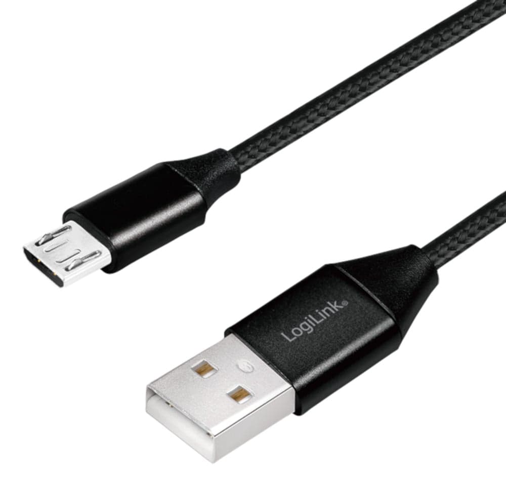 Cavo USB Micro-B Maschio/USB-A Maschio 0,3m Nero - Logilink ICOC MU2A-003B