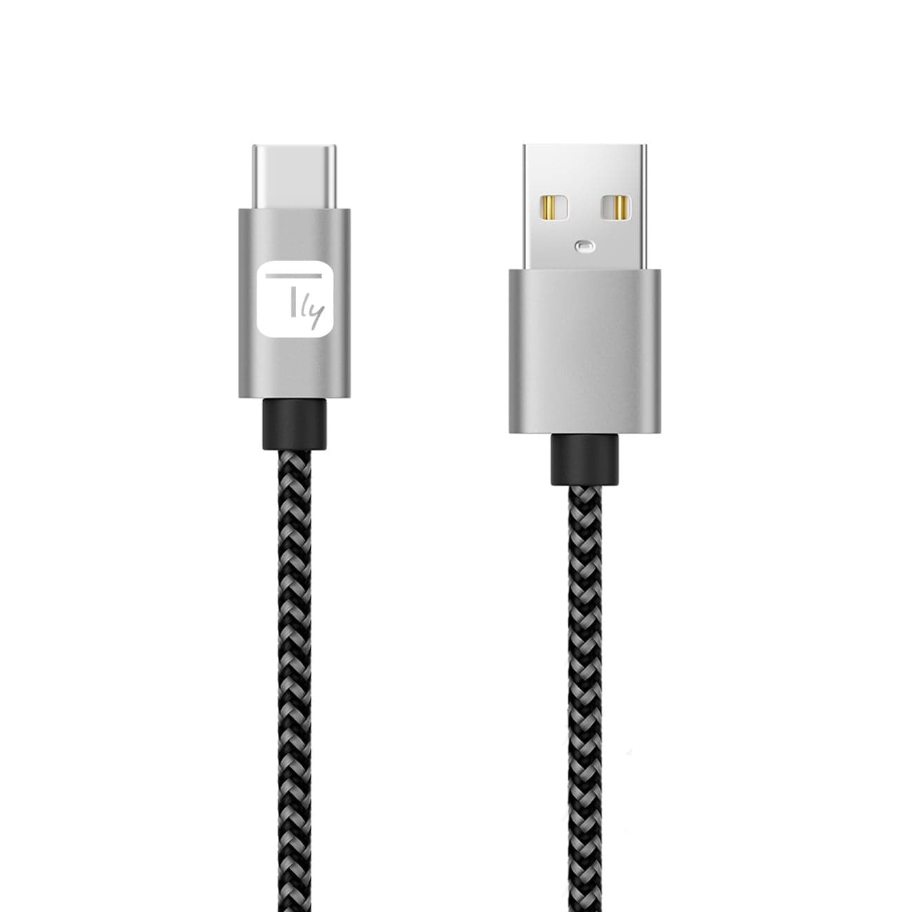 Cavo USB-A Maschio 2.0 a USB-C Maschio 2A 2m Alluminio - Techly ICOC MU2AC-020-AL