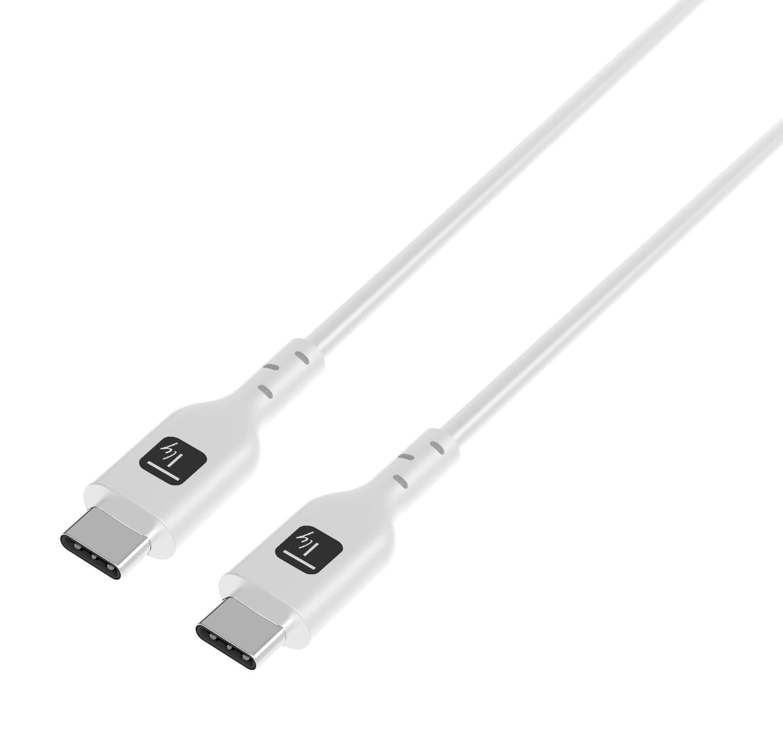 Cavo USB-C M/M E-Mark USB 2.0 240W PD 2m Bianco - Techly ICOC MU2AC-240W2W