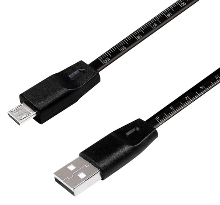Cavo USB Micro-B Maschio/USB-A Maschio con Misuratore 1m Nero - Logilink ICOC MU2C-M010B