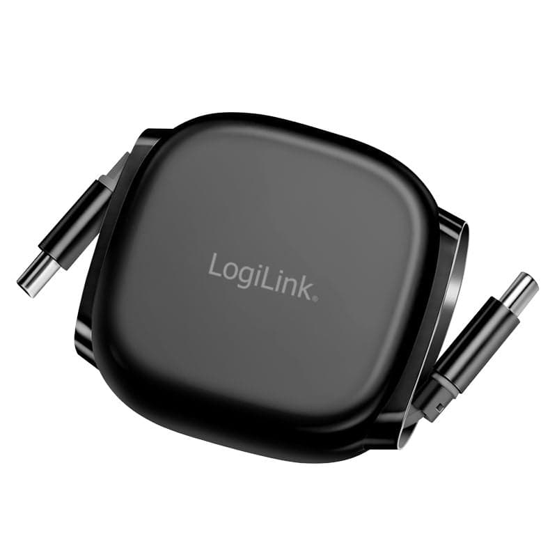 Cavo USB-C Retrattile PD 60W 3A Compatibile Thunderbolt 3/4 1 metro Nero - Logilink ICOC MU2CC-RETR601BK