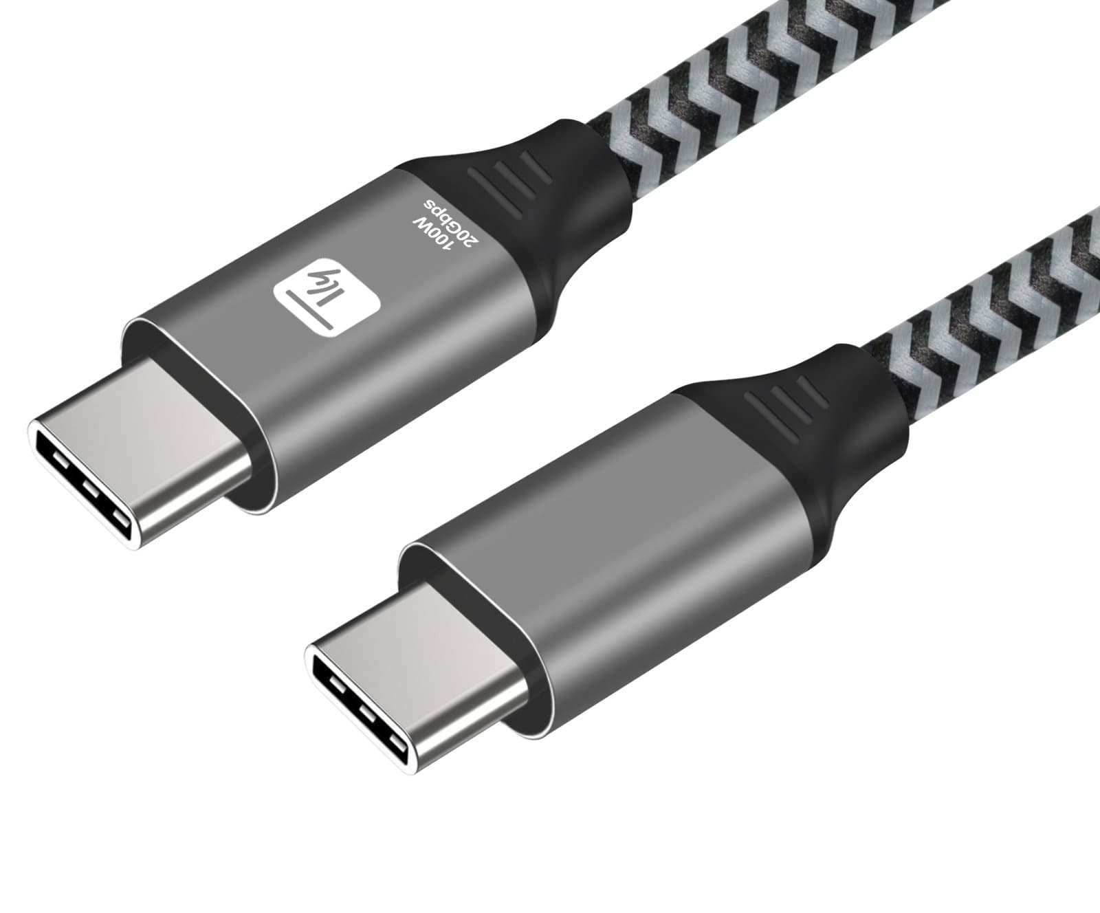 Cavo USB-C 3.2 Maschio / USB-C Maschio 5A 100W 1m Alluminio - Techly ICOC MU320C-100W-01