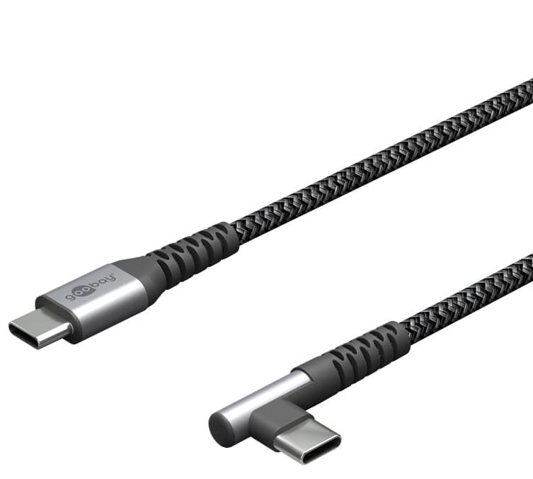 Cavo USB-C Maschio Angolato a USB-C Dritto 0,5m - Goobay ICOC MU3C-905-TS