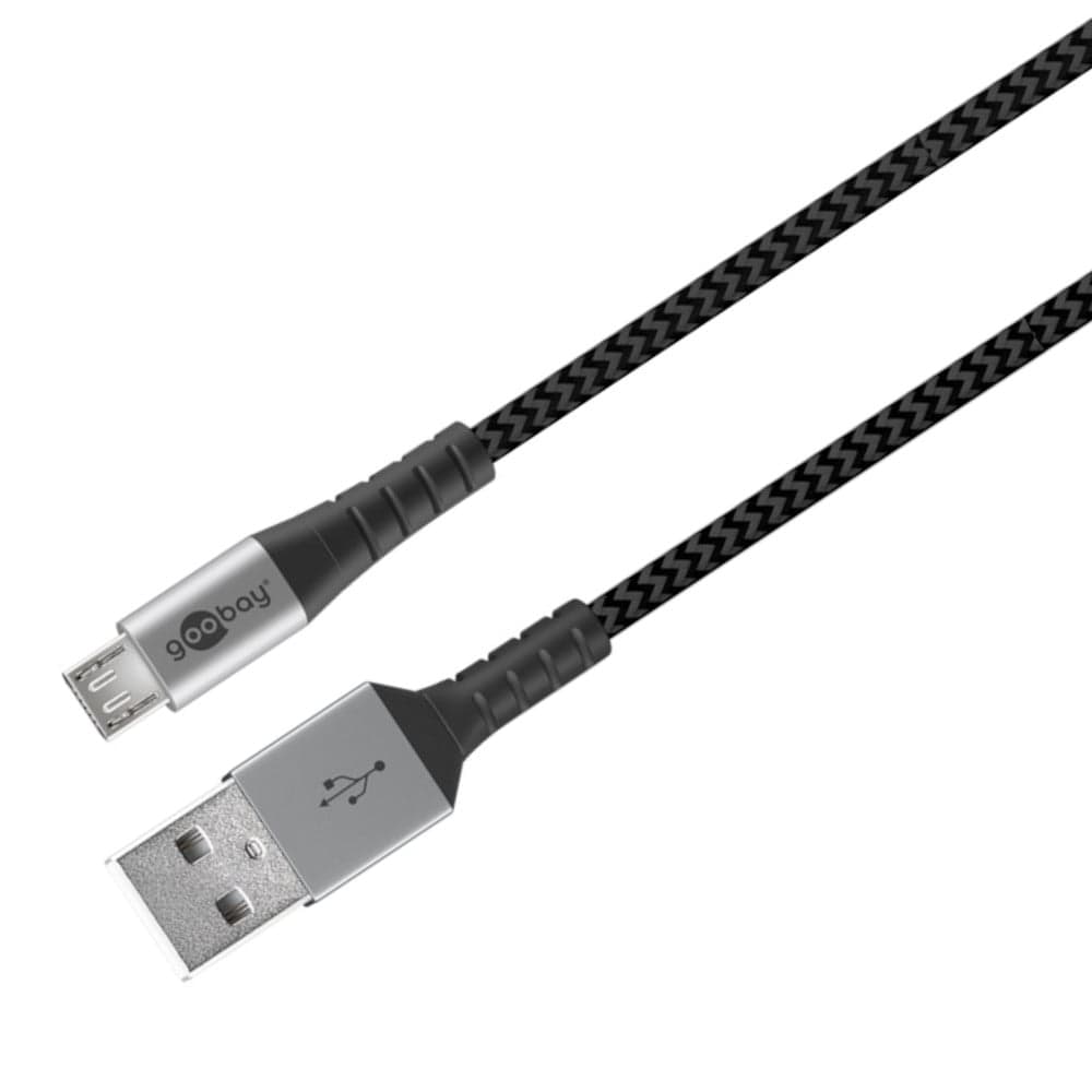 Cavo Micro USB Guaina Intrecciata USB 2.0 A M/MicroB M 0,5m - Goobay ICOC MUSB-005-TS