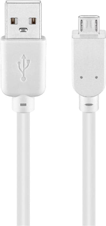 Cavo USB 2.0 A/Micro B 0,15m Bianco - Goobay ICOC MUSB-A-001W
