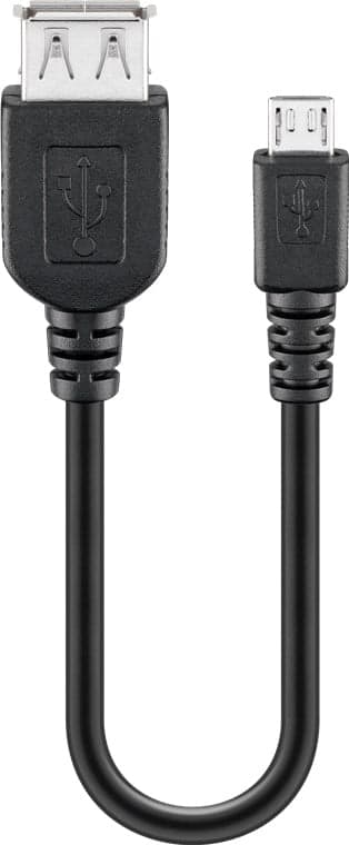 Cavo adattatore USB 2.0 A femmina/Micro B maschio 0,2m - Goobay ICOC MUSB-AAF-002