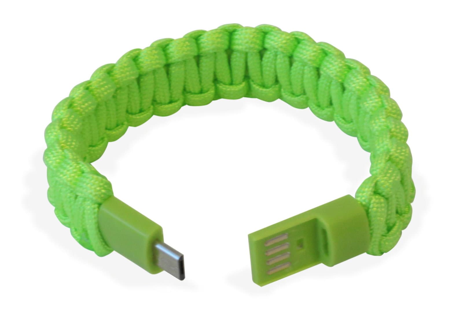 Bracciale Paracord con Micro USB Verde - Manhattan ICOC MUSB-BRACG