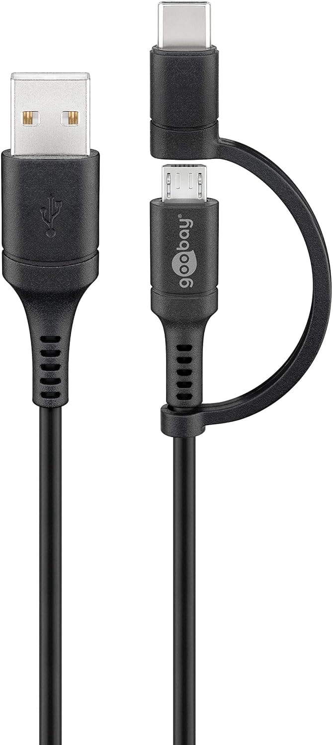 Cavo USB A / Micro B con Adattatore USB-C - Goobay ICOC MUSB-USBC