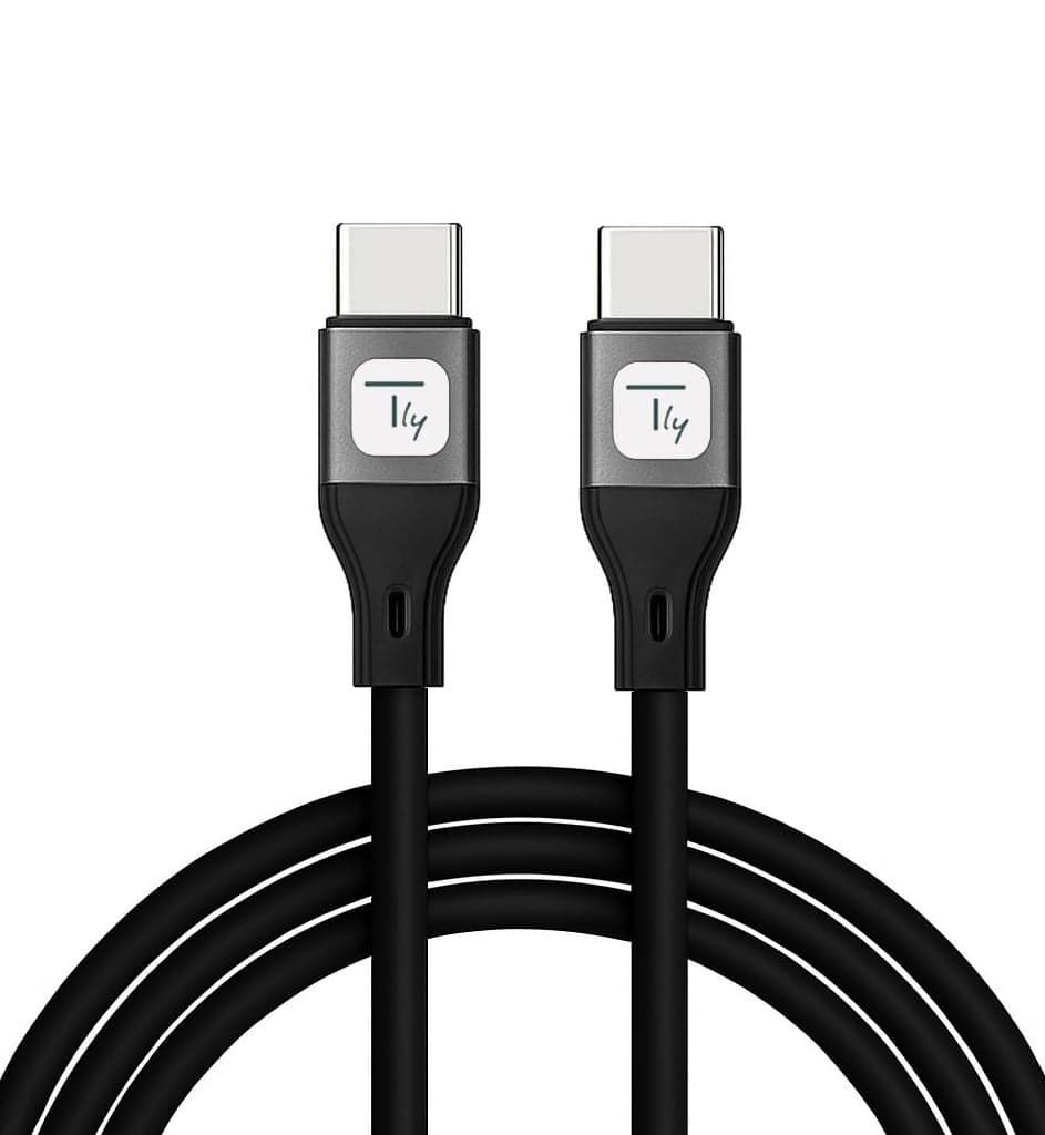 Cavo USB-C Maschio/Maschio USB 2.0 in Silicone 1m Nero - Techly ICOC MUSB20-C60B1S
