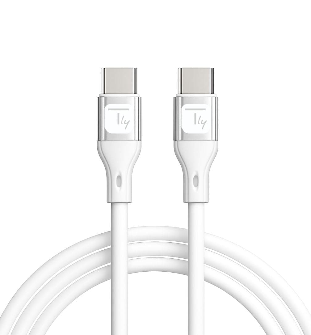 Cavo USB-C Maschio/Maschio USB 2.0 Silicone 1m Bianco - Techly ICOC MUSB20-C60W1S