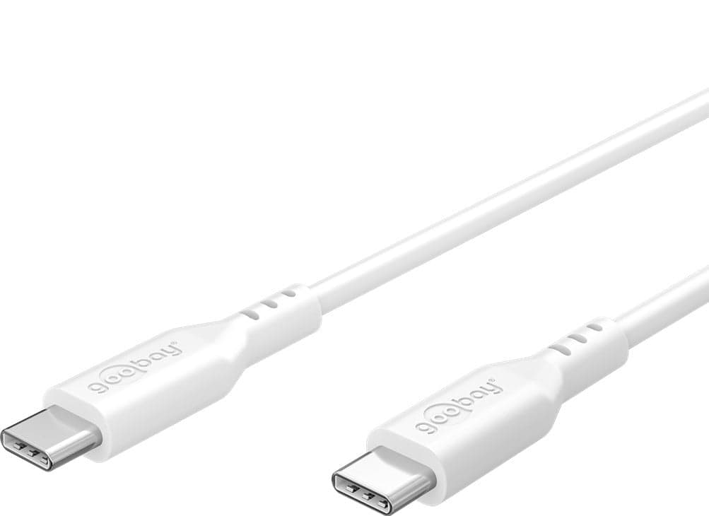 Cavo USB-C Maschio/Maschio USB 2.0 in Silicone 1,5m Bianco - Goobay ICOC MUSB20-C615SW