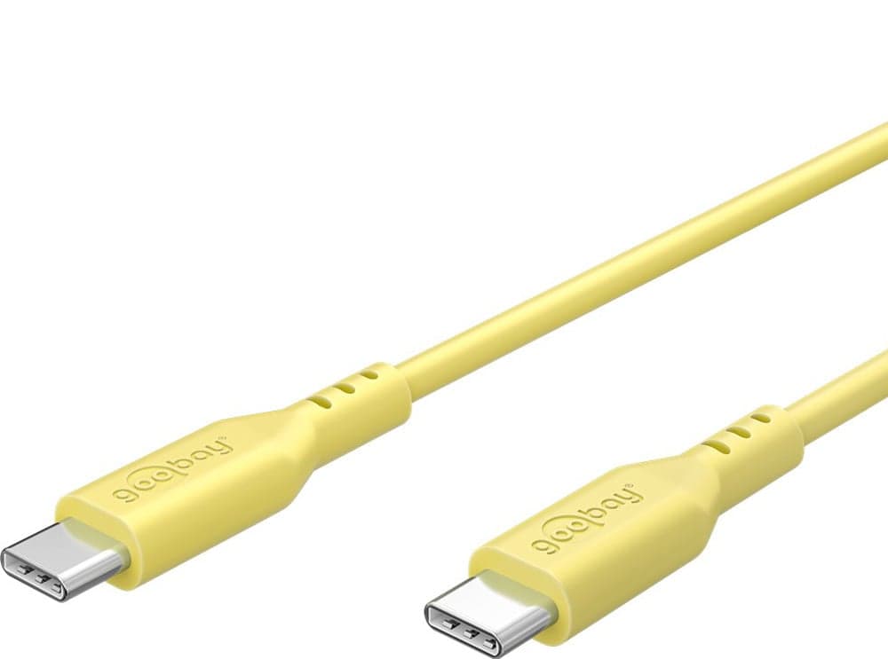 Cavo USB-C Maschio/Maschio USB 2.0 in Silicone 1,5m Giallo - Goobay ICOC MUSB20-C615SY