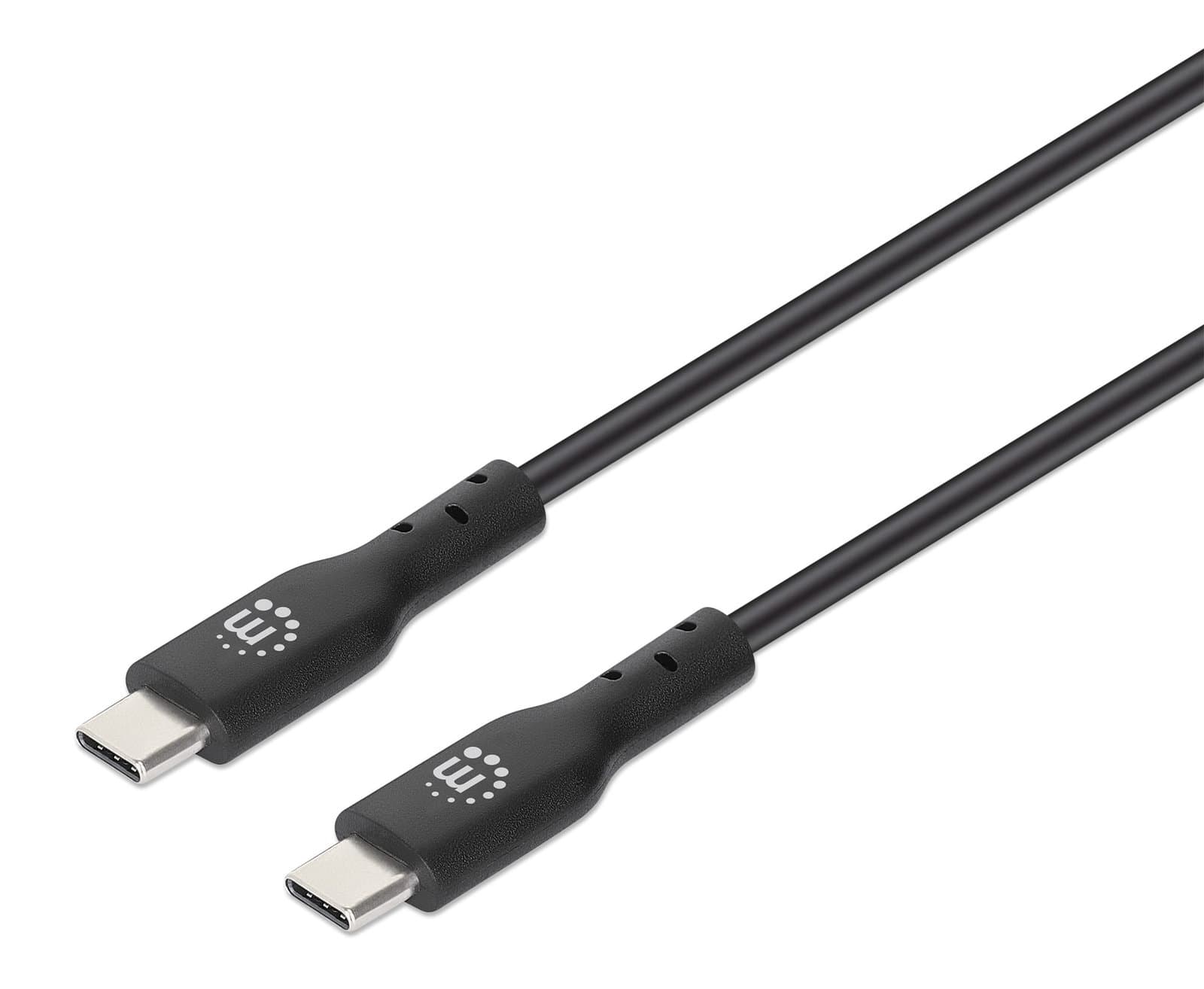 Cavo USB-C M/M USB 2.0 3m Nero Ricarica 3A - Manhattan ICOC MUSB20-CMCM30